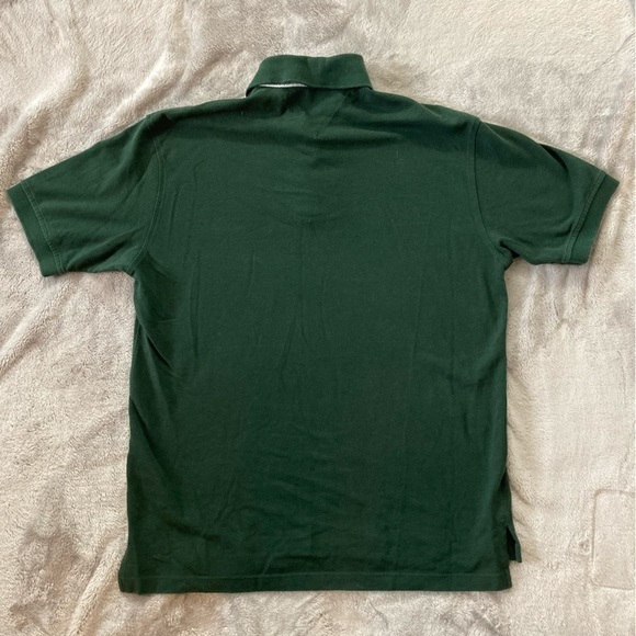 Tommy Hilfiger Green Short Sleeve Polo Shirt Large Classic Logo Holiday Ready - Picture 5 of 8